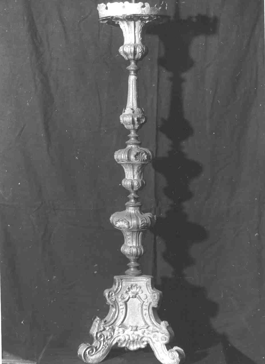 candeliere d'altare, serie - bottega bresciana (sec. XVIII)