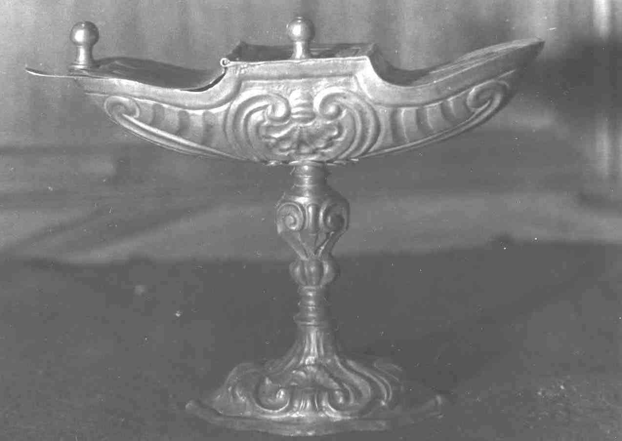 navicella portaincenso, opera isolata - bottega bresciana (metà sec. XVIII)
