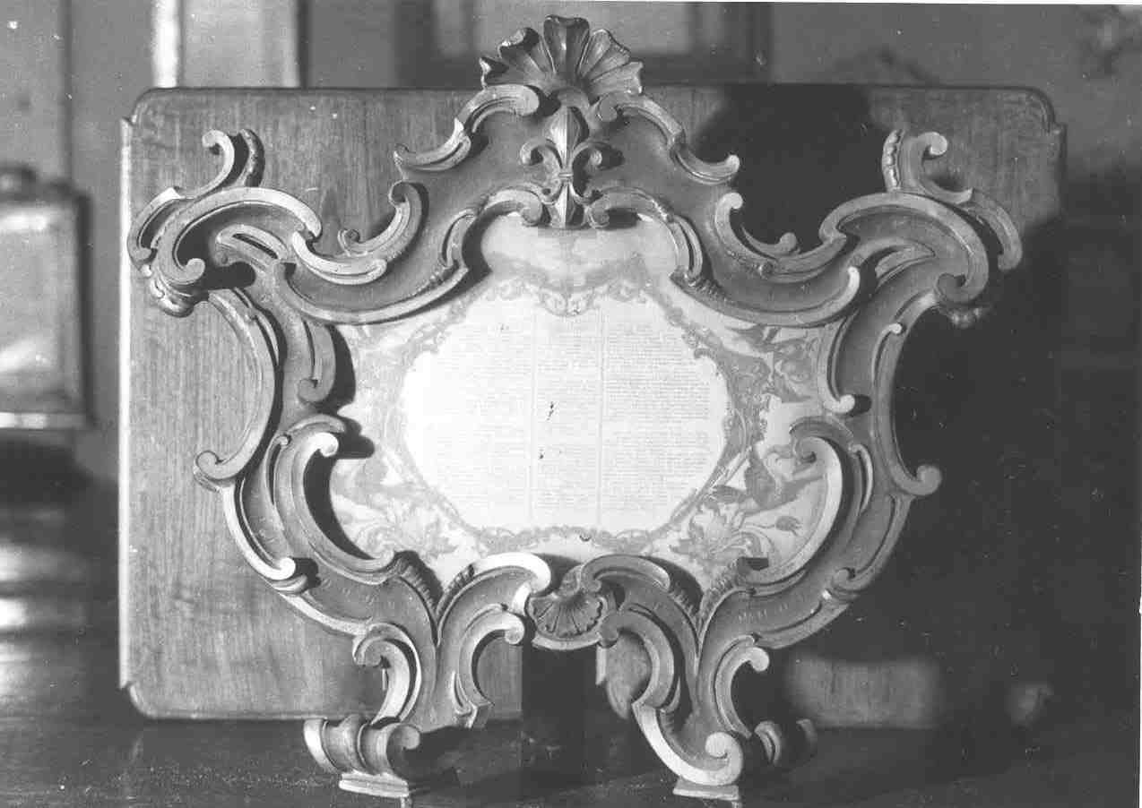 cartagloria, opera isolata - ambito lombardo (sec. XVIII)