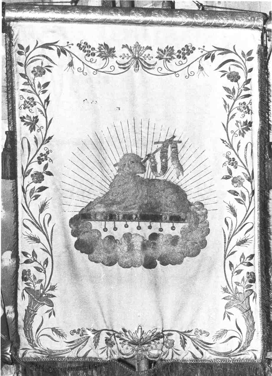 Agnus Dei (stendardo processionale, opera isolata) - manifattura bresciana (sec. XIX)