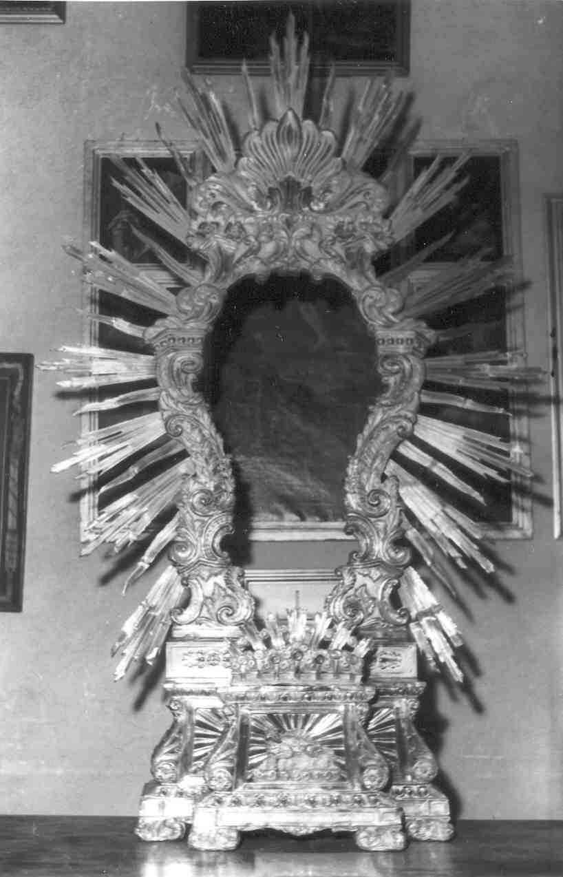 tronetto per esposizione eucaristica, opera isolata - bottega bresciana (prima metà, inizio sec. XVIII, sec. XIX)