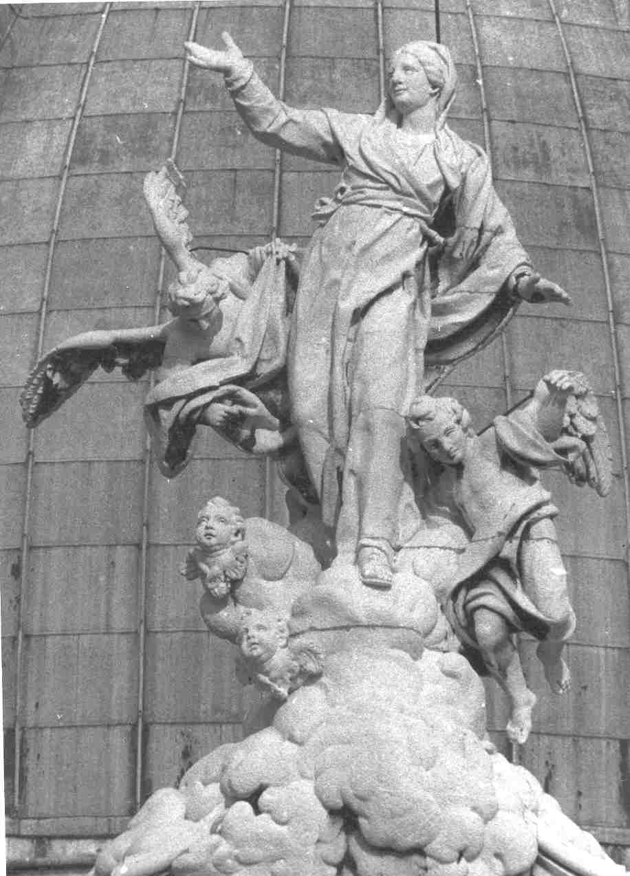 Madonna Assunta con angeli (statua, opera isolata) di Carboni Giovanni Battista, Possenti Pier Giuseppe (sec. XVIII)