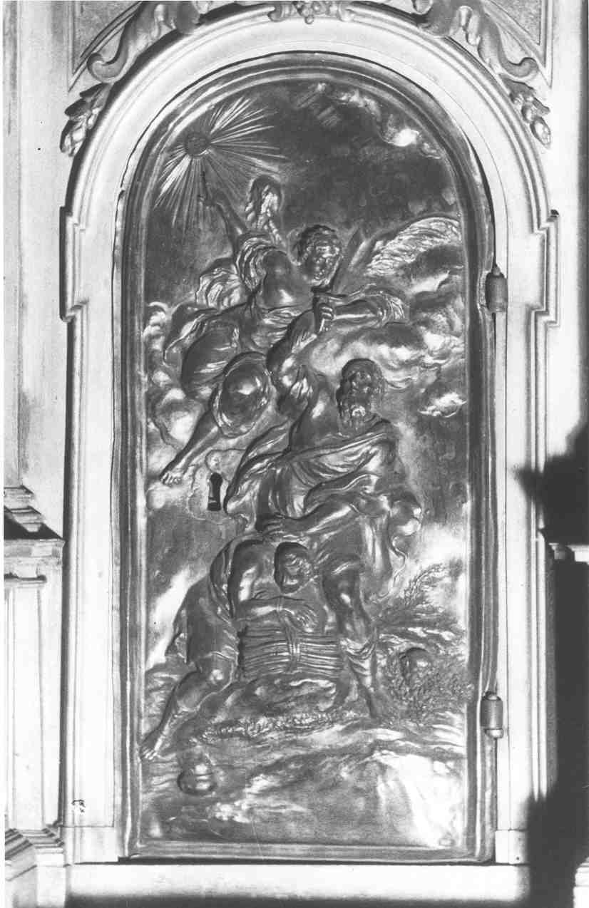 sacrificio di Isacco (sportello di tabernacolo, elemento d'insieme) di Filiberti Giuseppe (sec. XVIII)