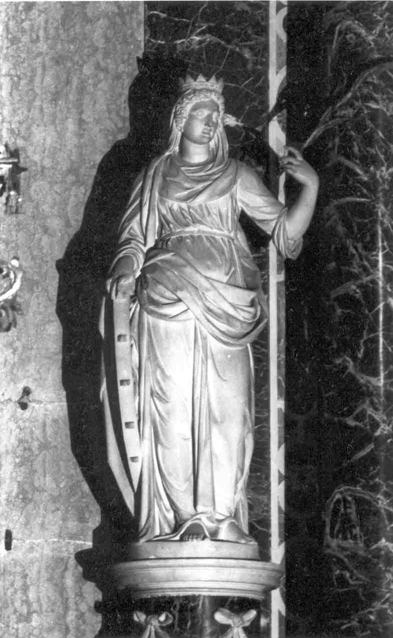 Santa Caterina d'Alessandria (statua, pendant) di Carra Giovanni, Carrà Carlo, Carra Giovanni Antonio (sec. XVII)