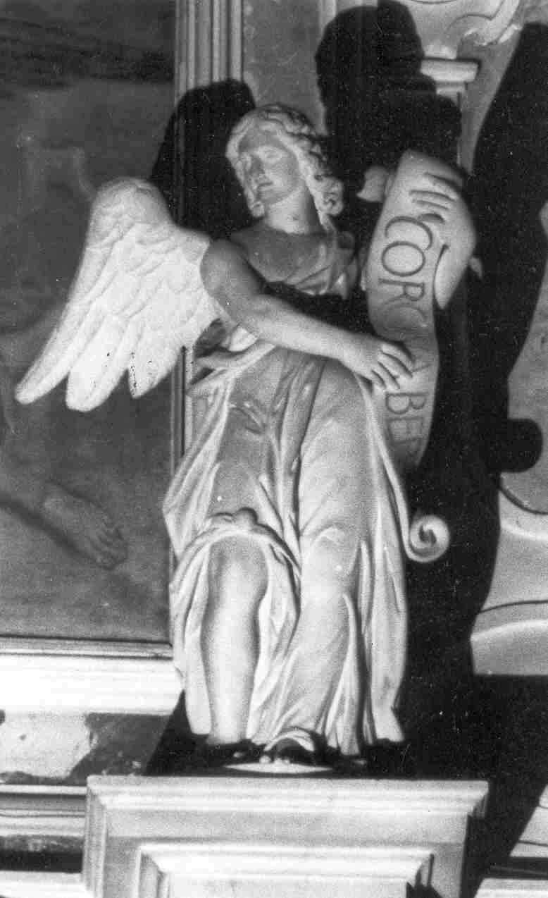 angelo con cartiglio (statua, coppia) di Carra Giovanni, Carrà Carlo, Carra Giovanni Antonio (sec. XVII)