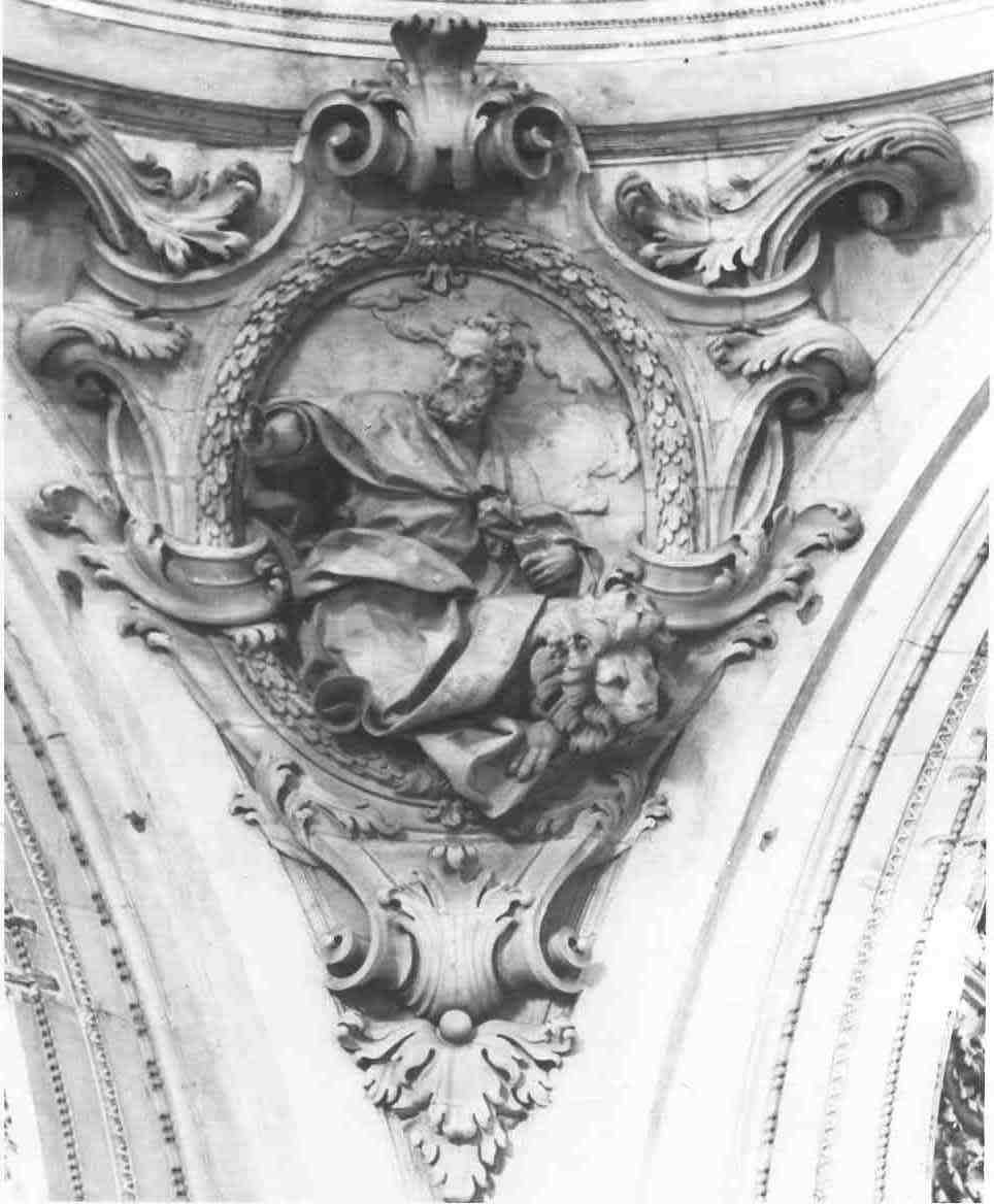San Marco Evangelista (medaglione, opera isolata) di Carboni Giovanni Battista (sec. XVIII)