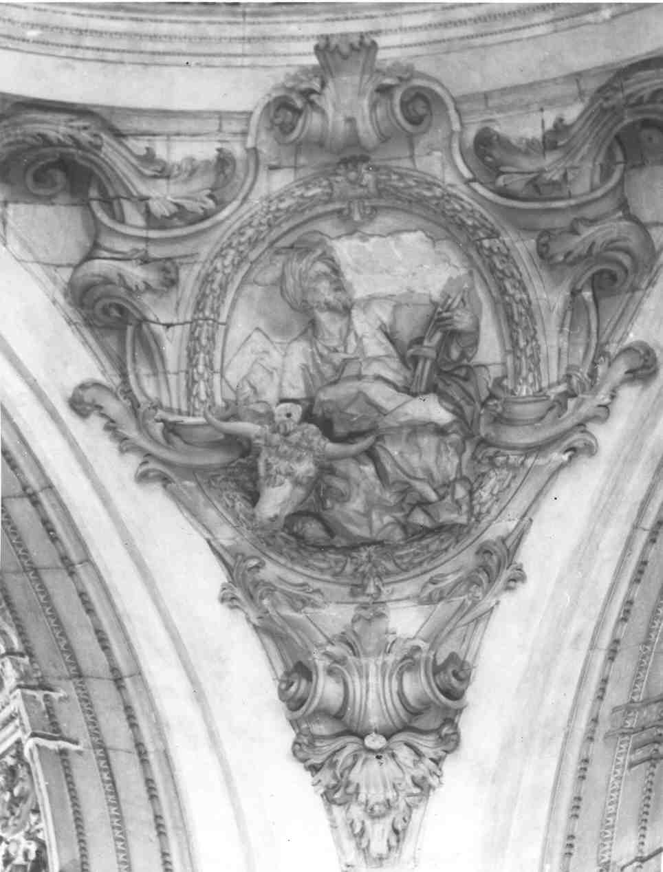 San Marco Evangelista (medaglione, opera isolata) di Calegari Sante il Giovane (sec. XVIII)