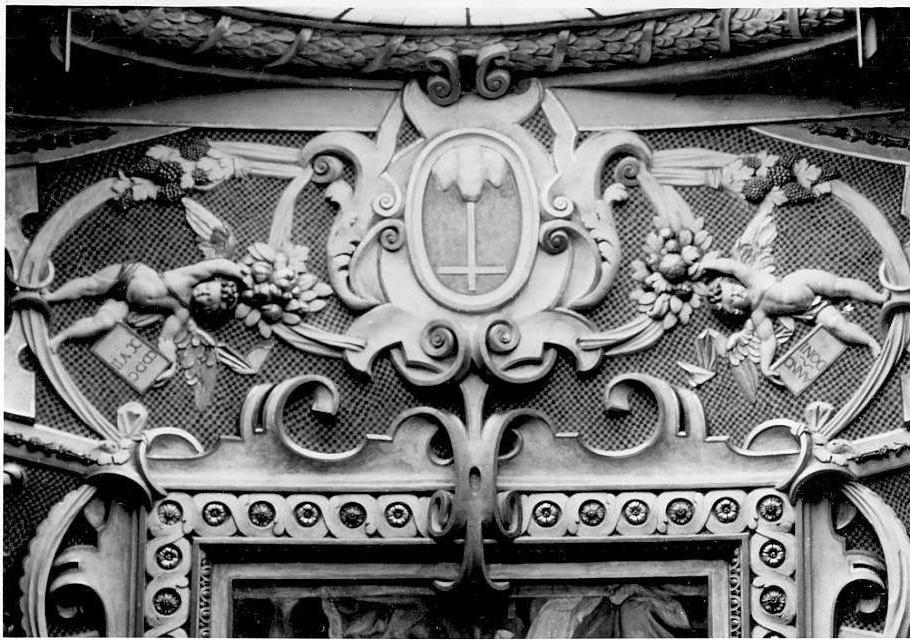 firma della decorazione complessiva a stucco della navata maggiore (decorazione plastica, elemento d'insieme) di Colomba Giovanni Antonio (prima metà sec. XVII)