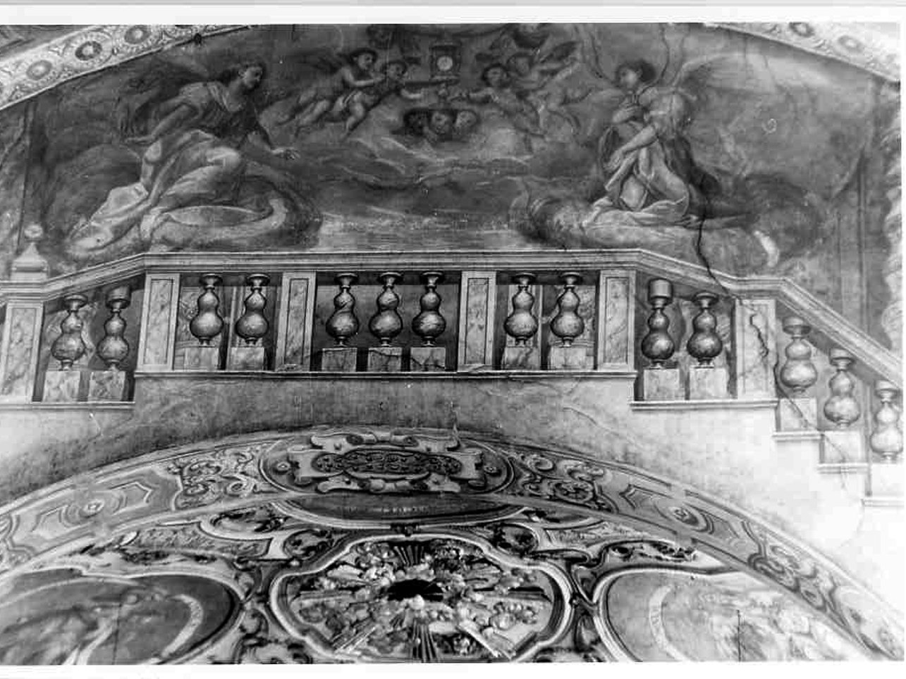 decorazione pittorica, elemento d'insieme - ambito italiano (seconda metà sec. XVII)