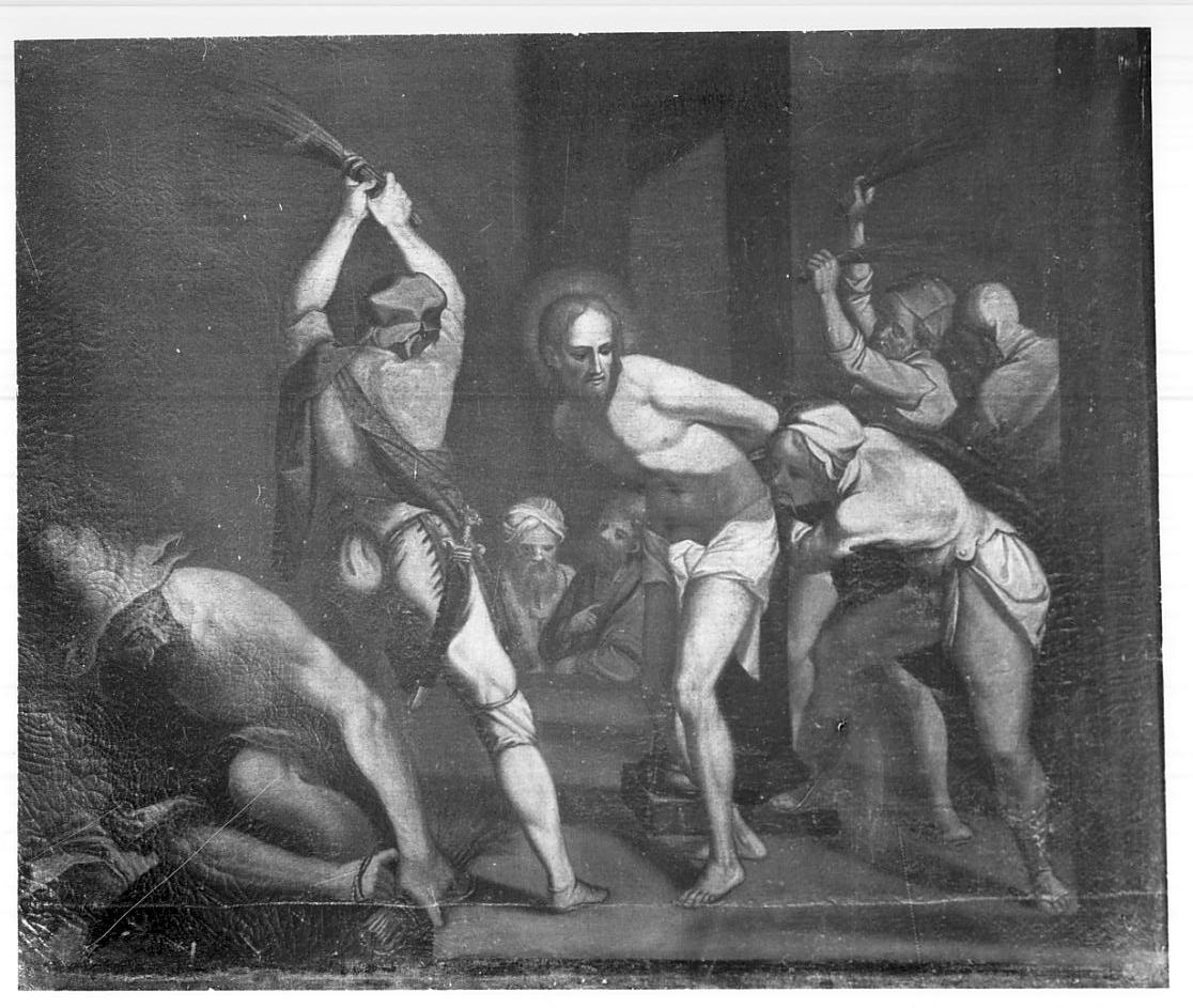 Gesù alla colonna (dipinto, opera isolata) di Savi Angelo Giovanni (terzo quarto sec. XVII)