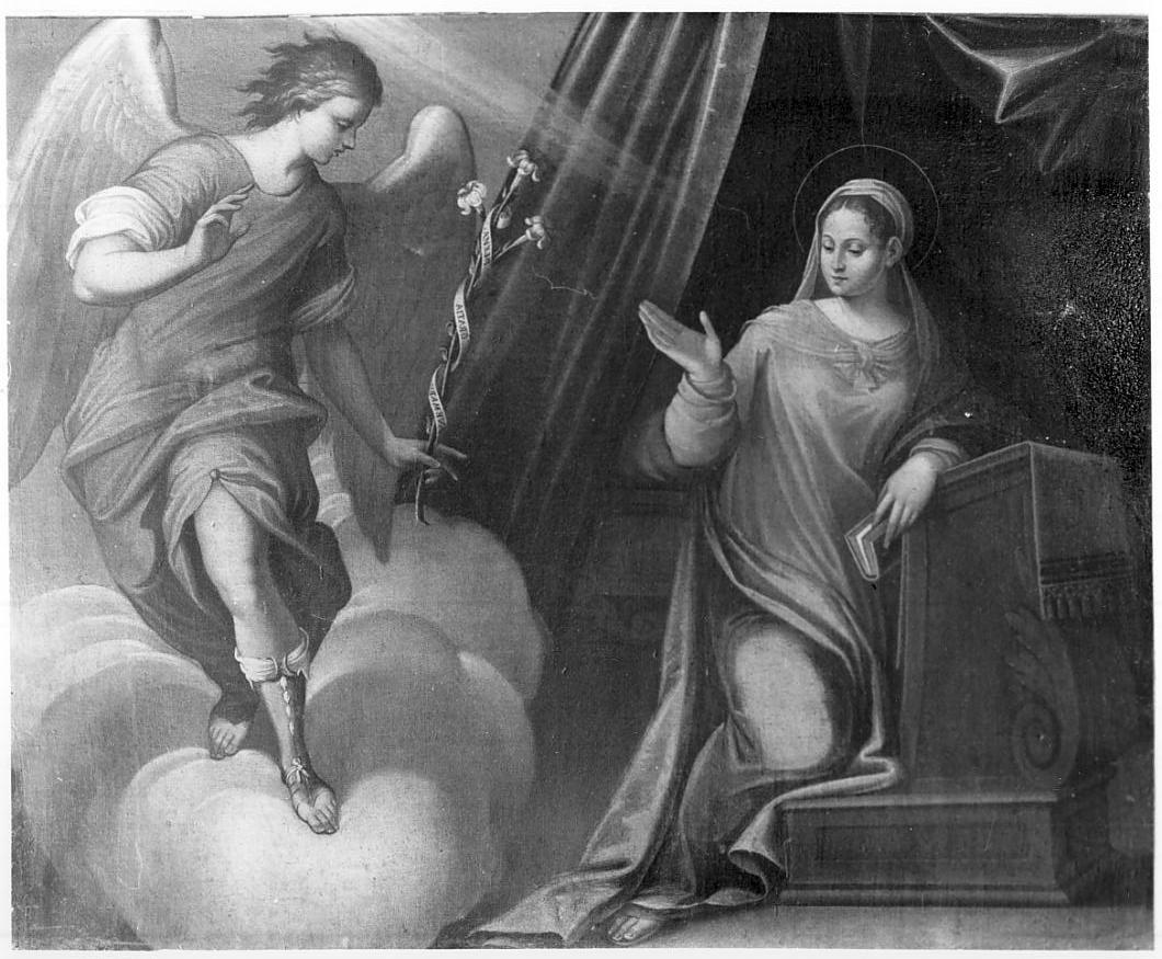 Annunciazione (dipinto, opera isolata) di Savi Domenico (secondo quarto sec. XVII)