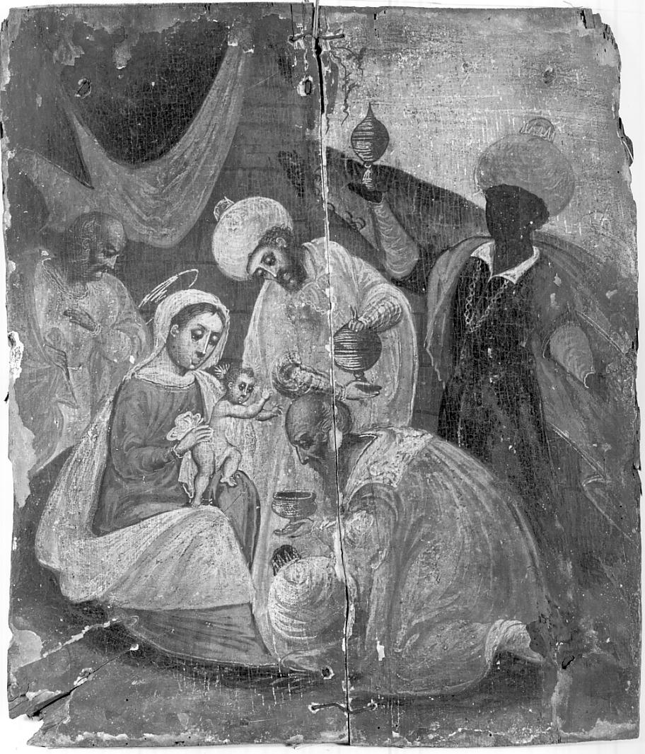 adorazione dei Re Magi (dipinto, opera isolata) - ambito italiano (seconda metà sec. XV)