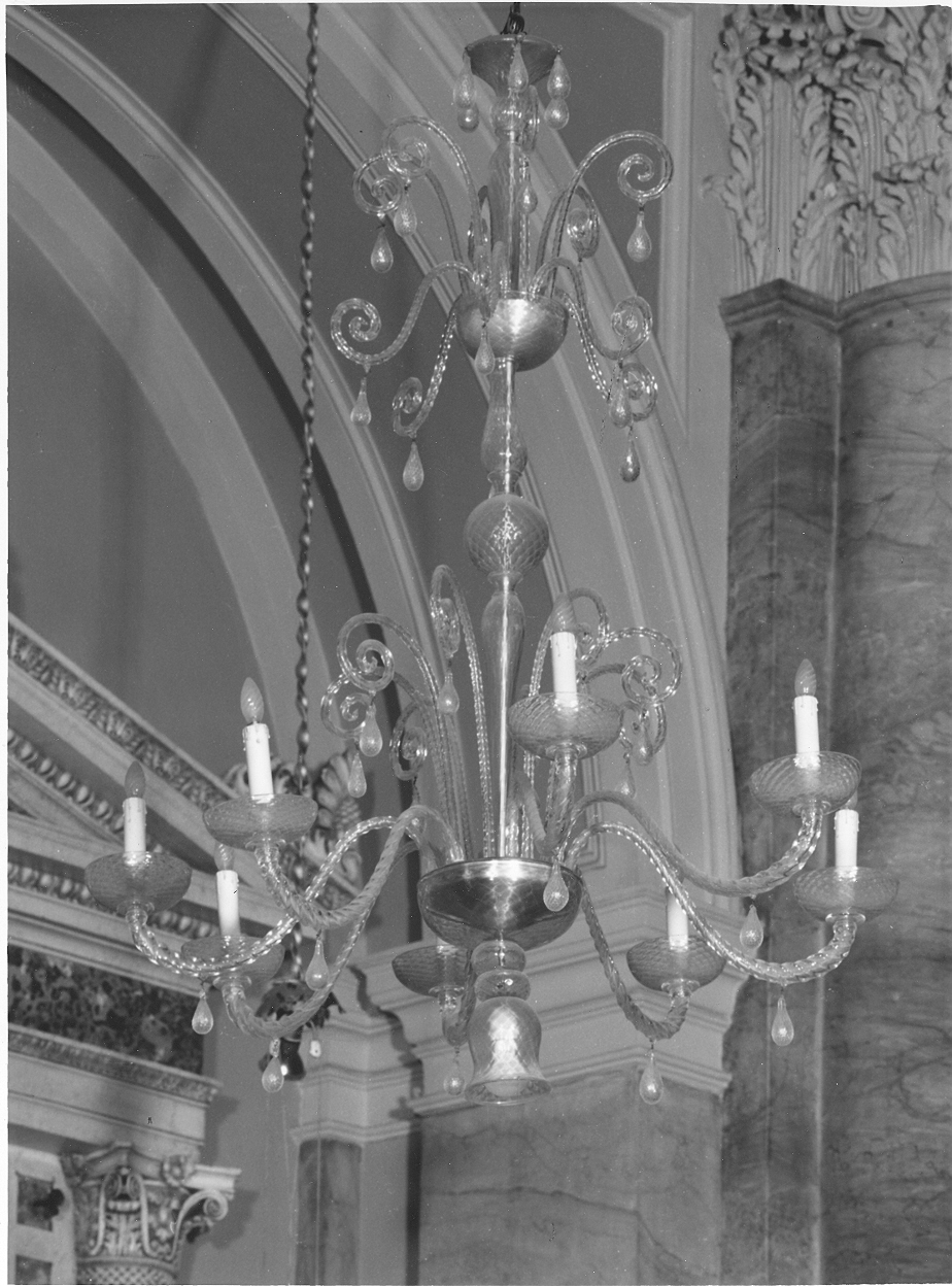 lampadario - a bracci, serie - ambito veneziano (sec. XX)