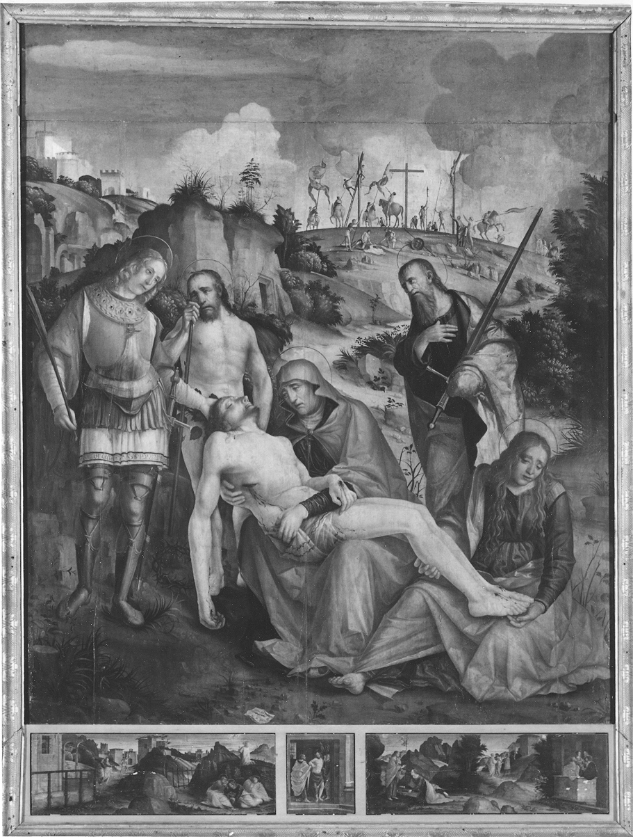 Pietà (dipinto, opera isolata) di Civerchio Vincenzo (sec. XVI)