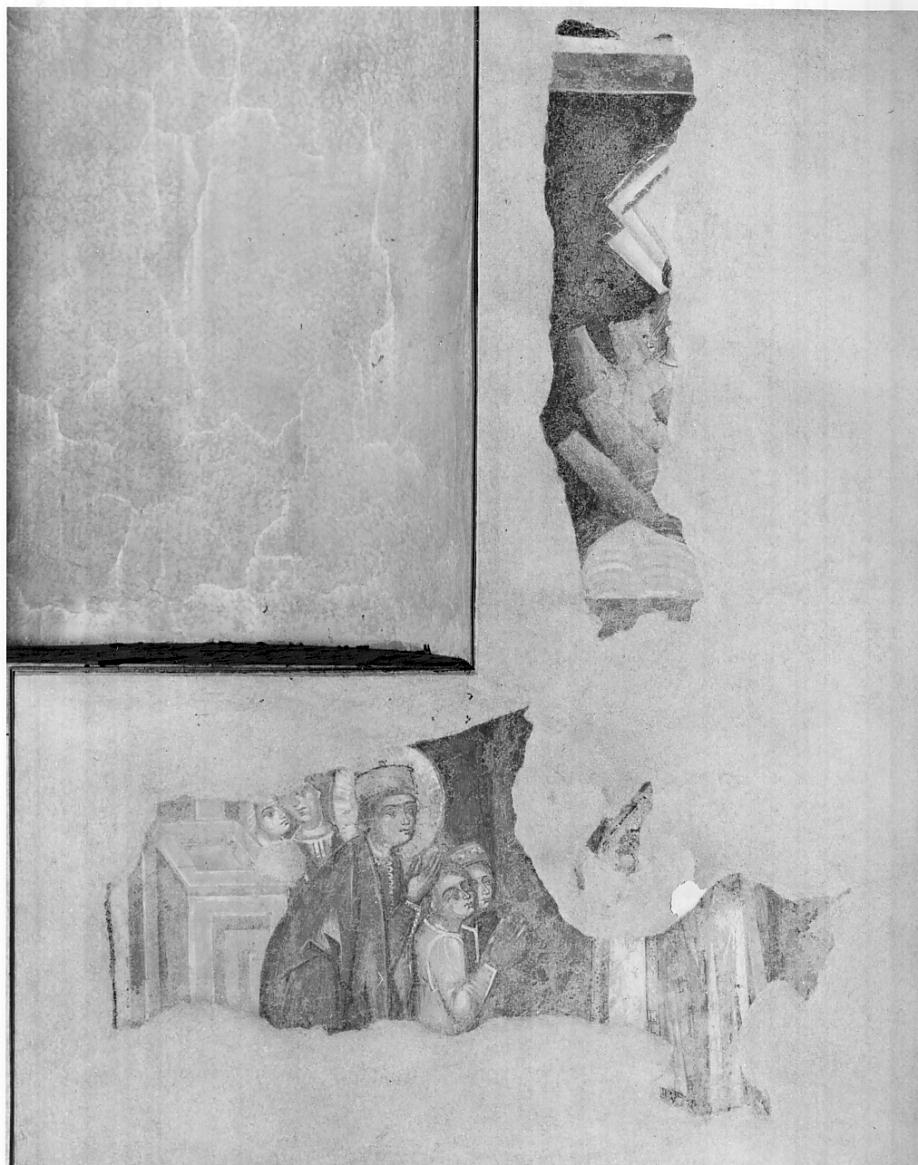 Sant'Elisabetta d'Ungheria con i figli (dipinto, frammento) - ambito padano (sec. XIV)