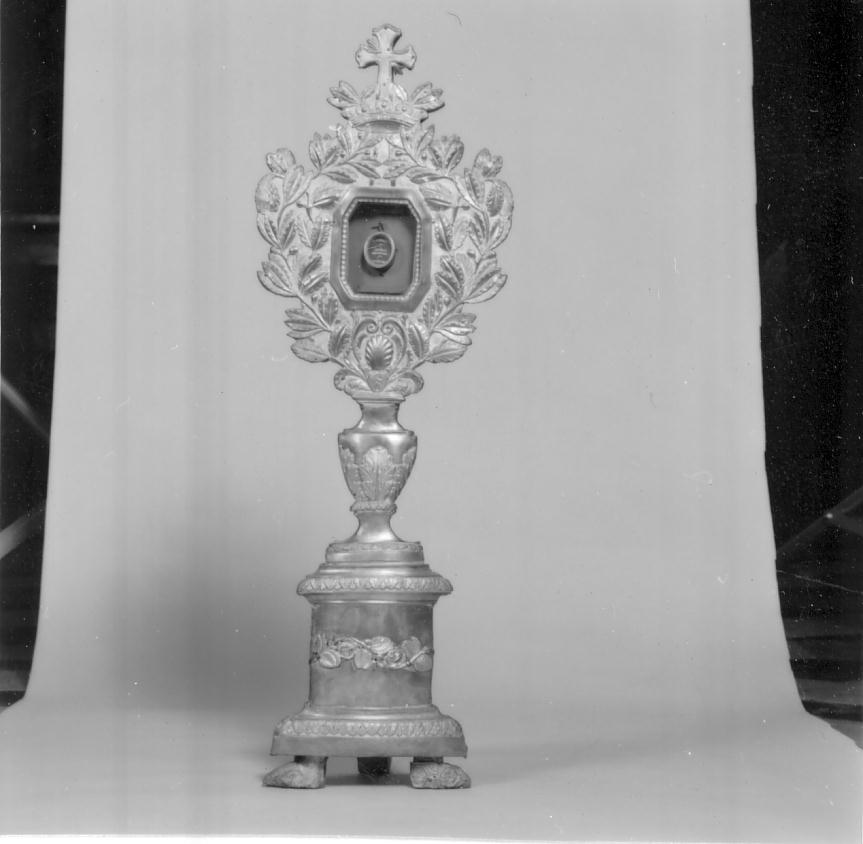 reliquiario - a tabella, opera isolata - ambito bresciano (sec. XIX)