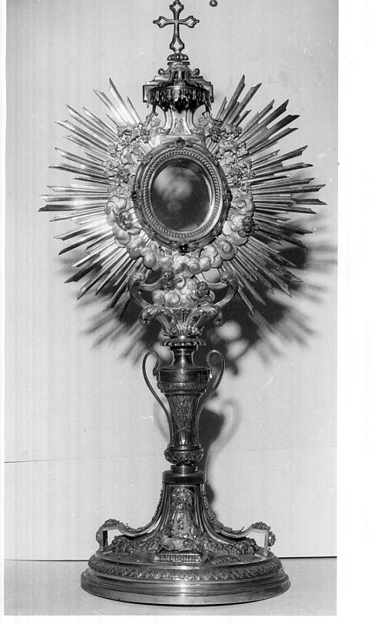 ostensorio - a raggiera, opera isolata - ambito bresciano (sec. XIX)