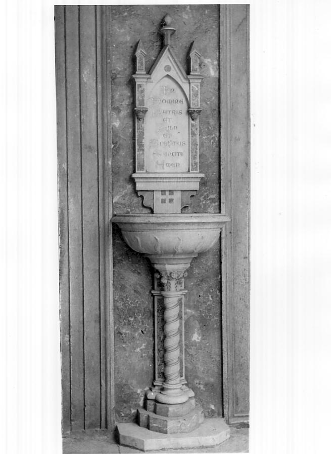 acquasantiera, opera isolata - ambito bresciano (sec. XIX)