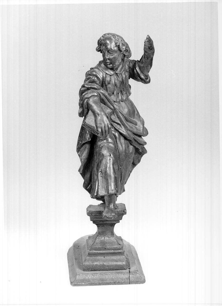San Giovanni Evangelista (statuetta, elemento d'insieme) - ambito lombardo (seconda metà sec. XVII)
