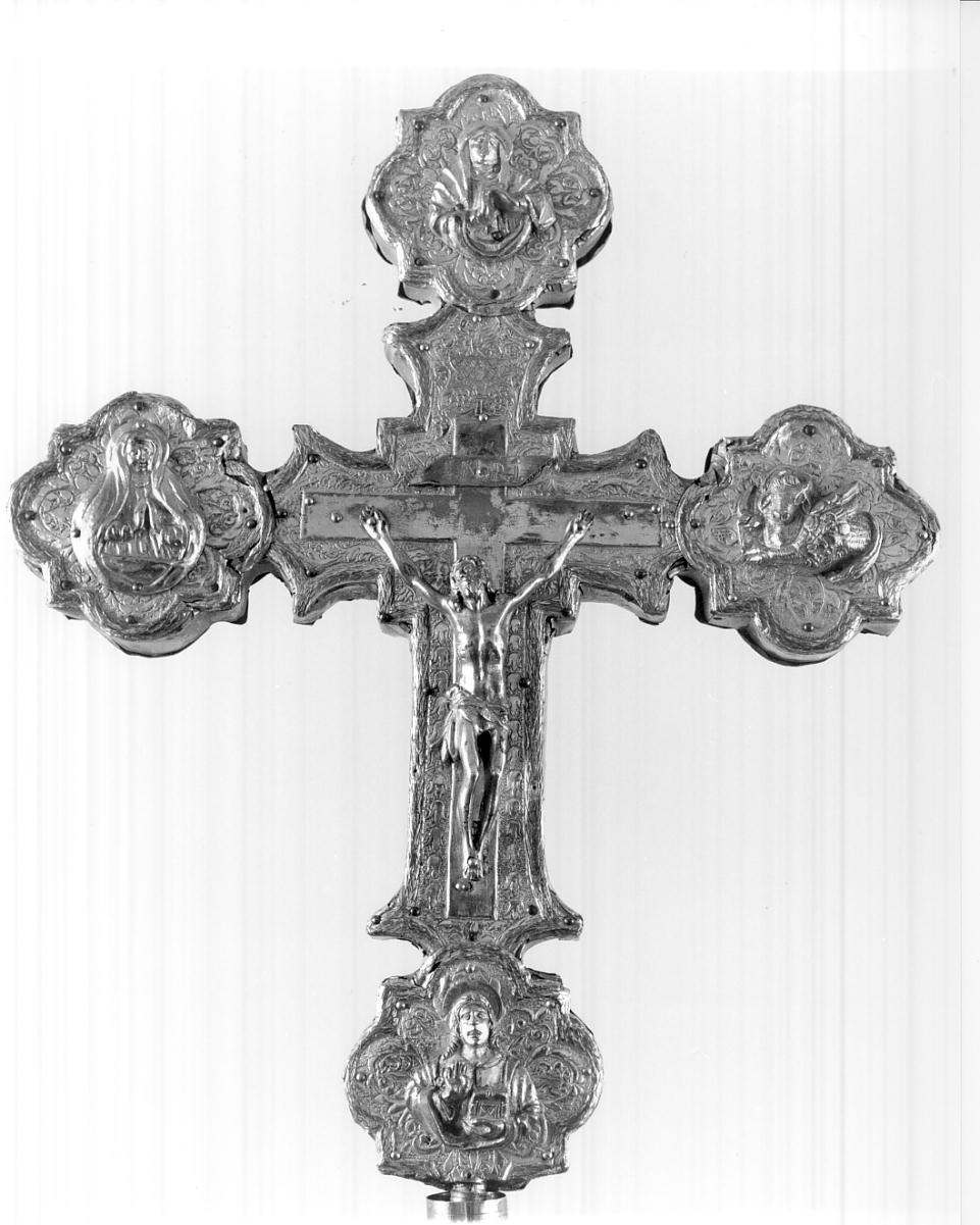 croce processionale, opera isolata - bottega lombarda (prima metà sec. XVI)