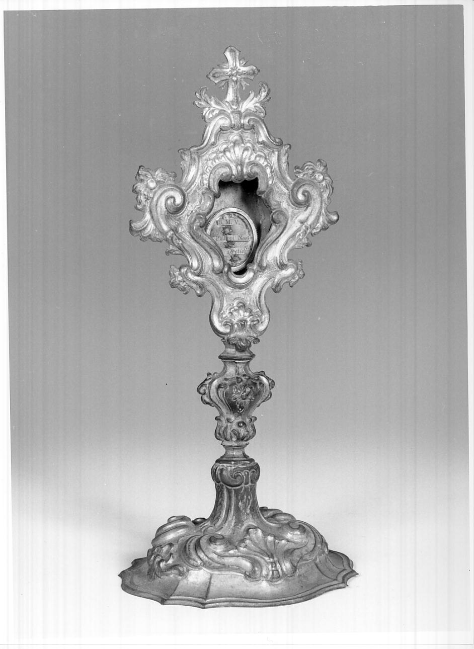 reliquiario - a ostensorio, opera isolata - ambito lombardo (seconda metà sec. XVIII)