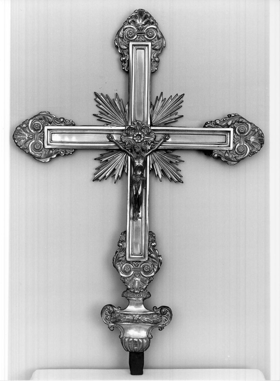 croce processionale, opera isolata - ambito lombardo (prima metà sec. XIX)