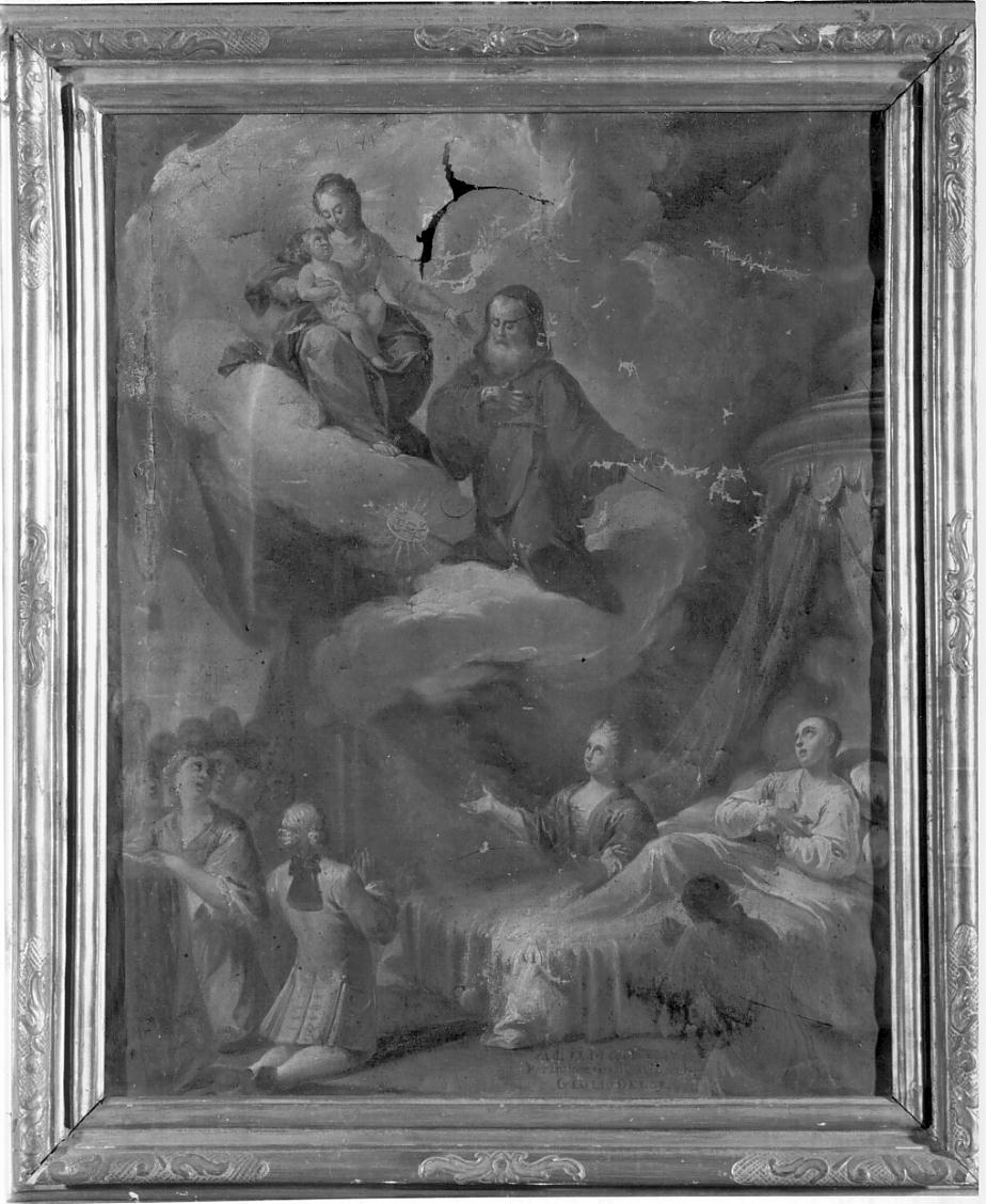 miracolo di San Francesco di Paola alla corte del re di Francia (ex voto, opera isolata) - ambito bresciano (sec. XVIII)