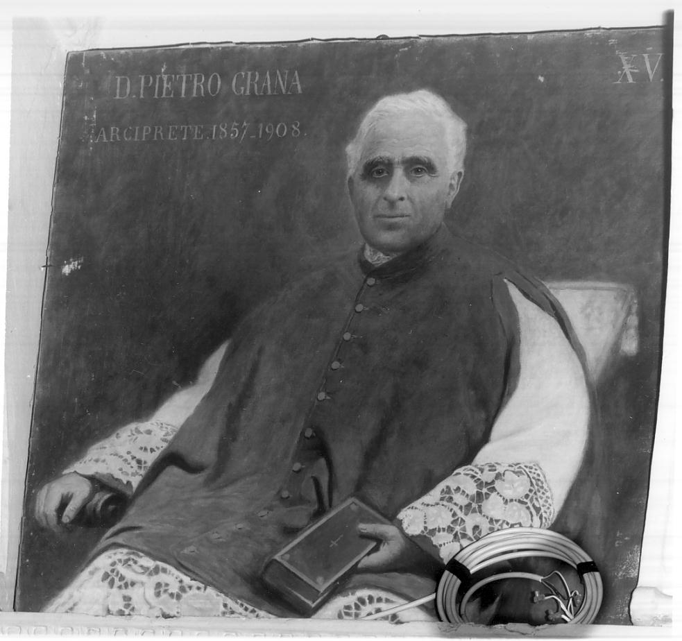 Ritratto dell'arciprete Pietro Grana (dipinto, opera isolata) - ambito bresciano (primo quarto sec. XX)