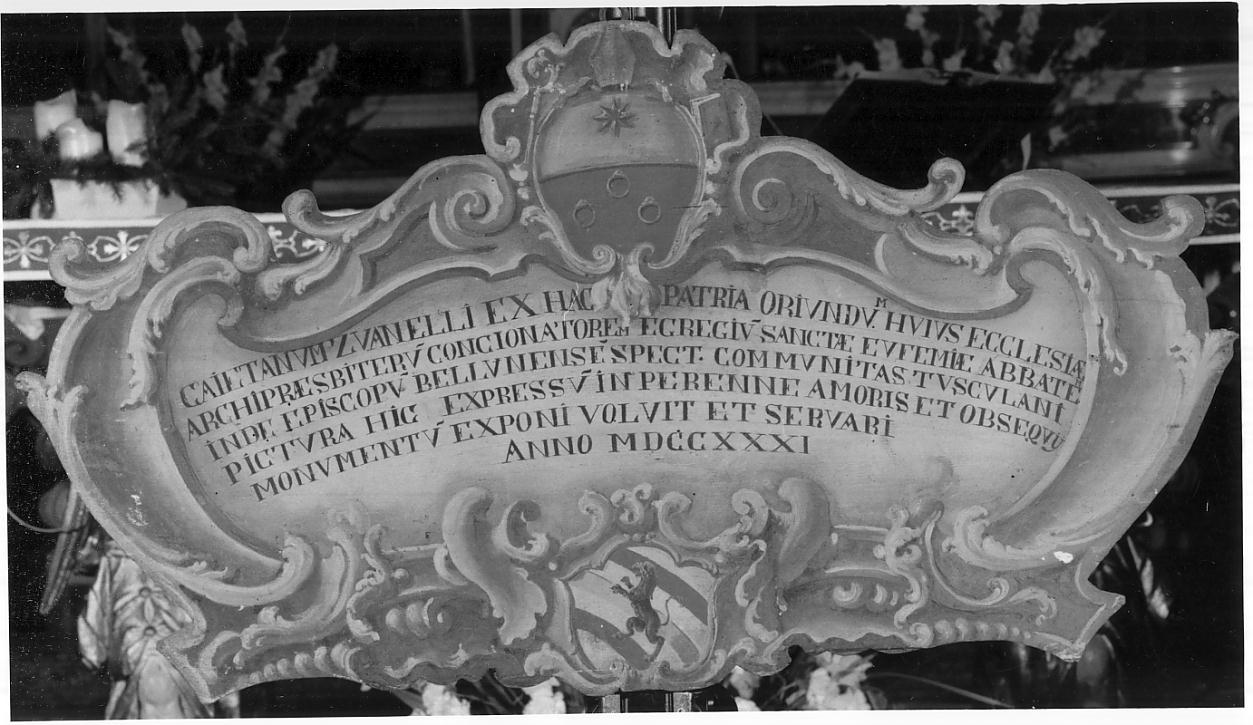 targa, opera isolata - ambito bresciano (sec. XVIII)