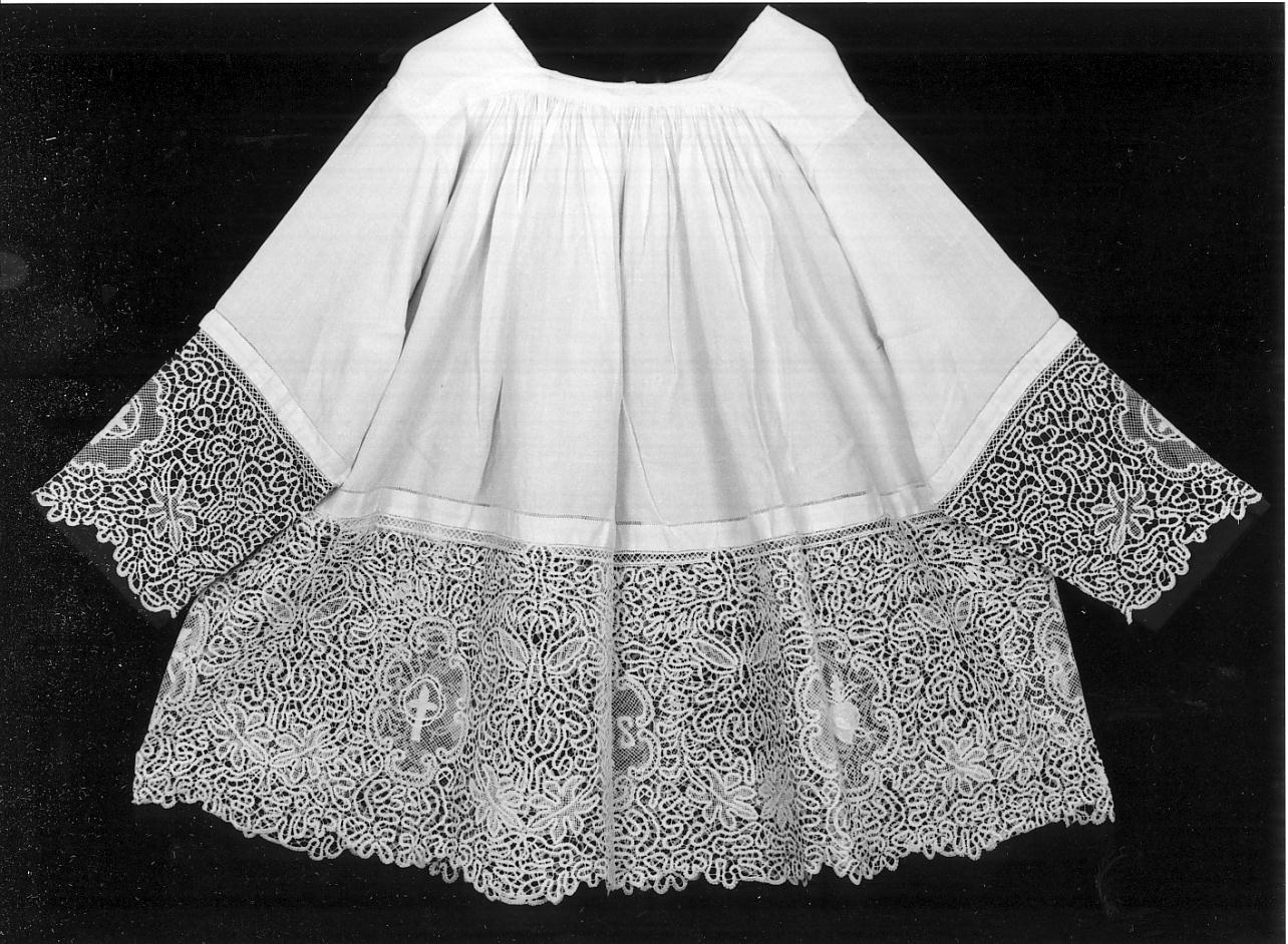 rocchetto, opera isolata - manifattura lombarda (seconda metà sec. XIX)