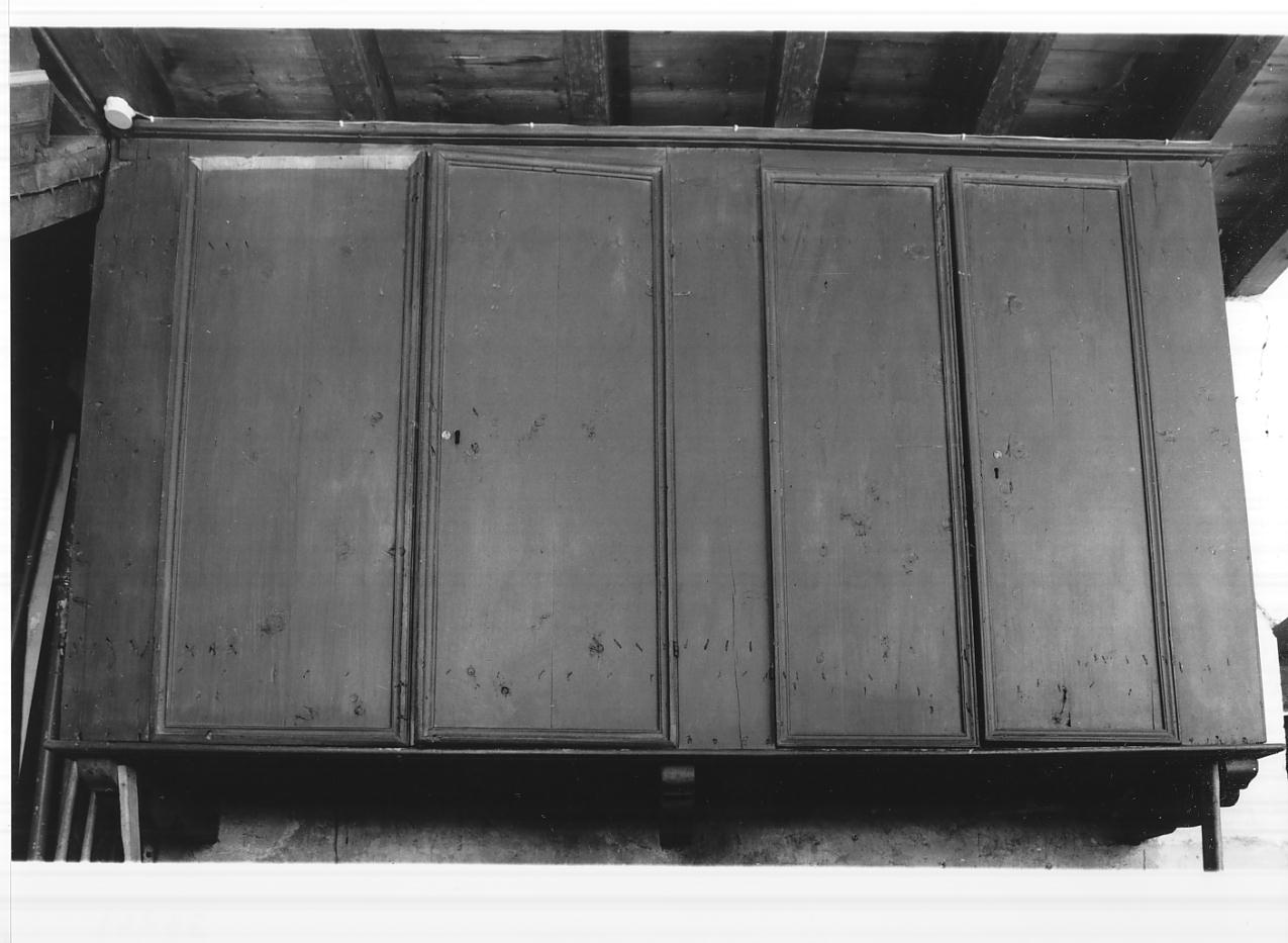 armadietto pensile, opera isolata - ambito lombardo (seconda metà sec. XVIII)