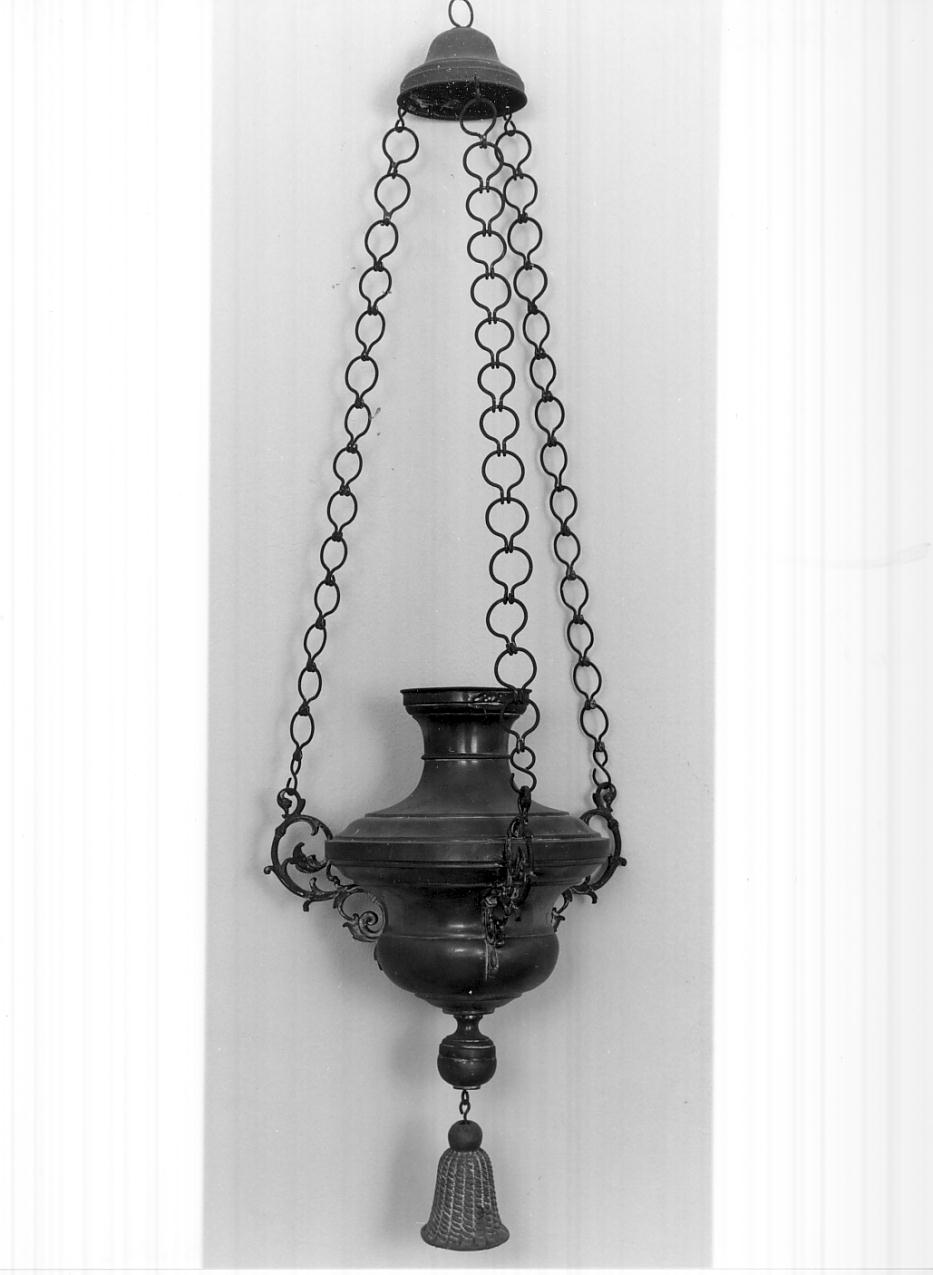 lampada pensile, opera isolata - ambito lombardo (seconda metà sec. XIX)