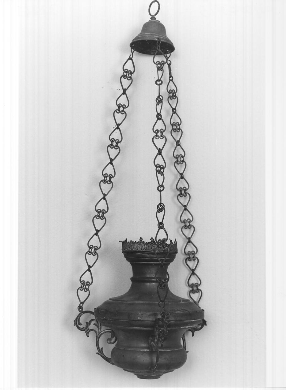 lampada pensile, opera isolata - ambito lombardo (seconda metà sec. XIX)