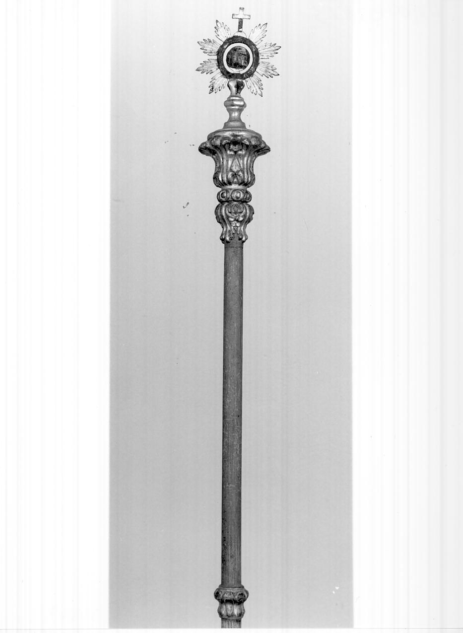 mazza processionale, opera isolata - ambito lombardo (prima metà sec. XIX)