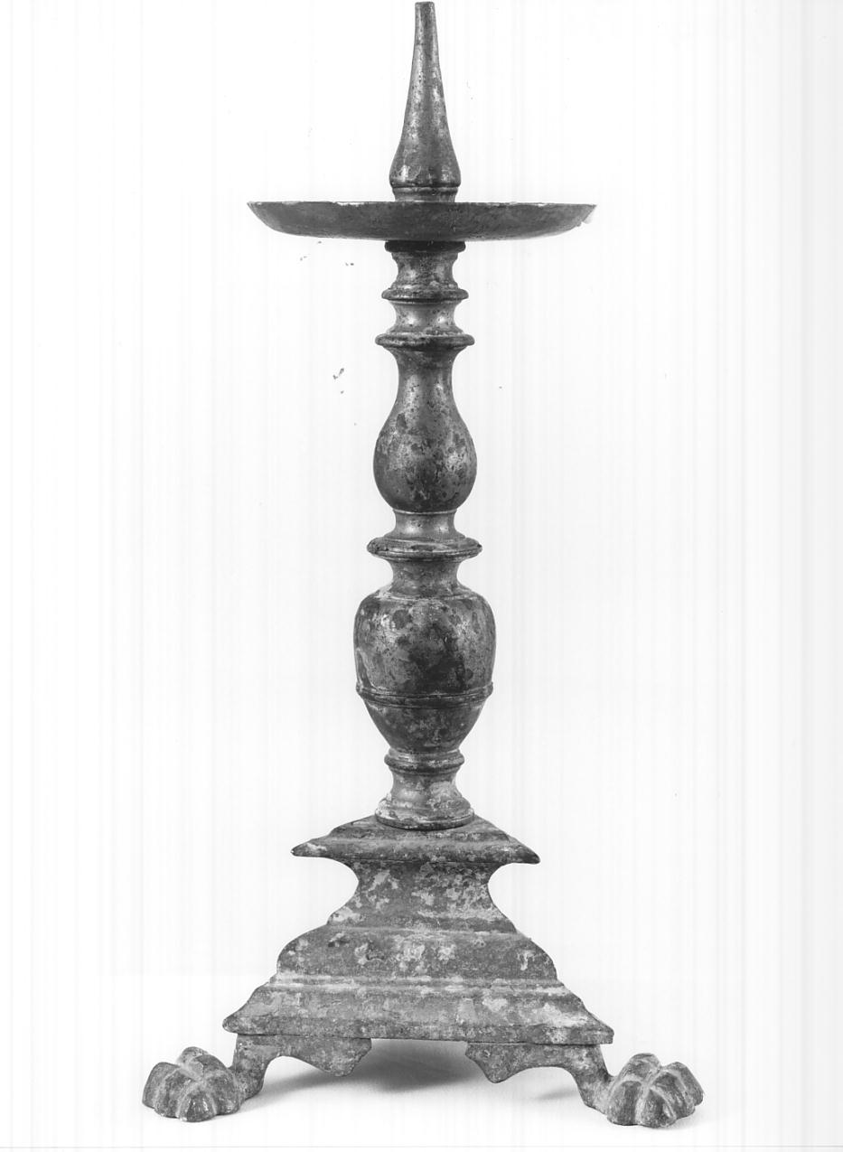 candeliere d'altare, opera isolata - ambito lombardo (seconda metà sec. XVII)