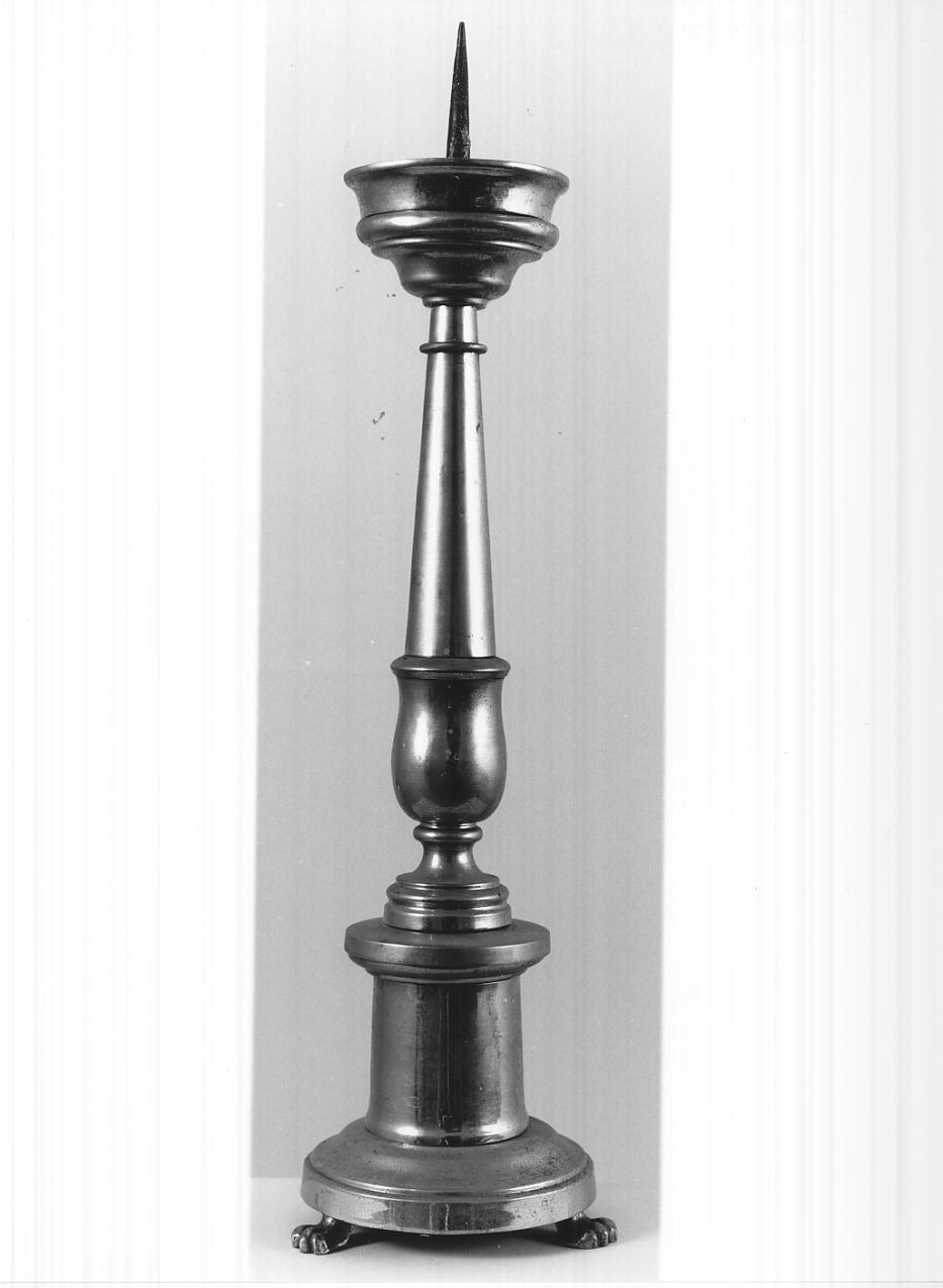 candeliere d'altare, opera isolata - ambito lombardo (sec. XIX)