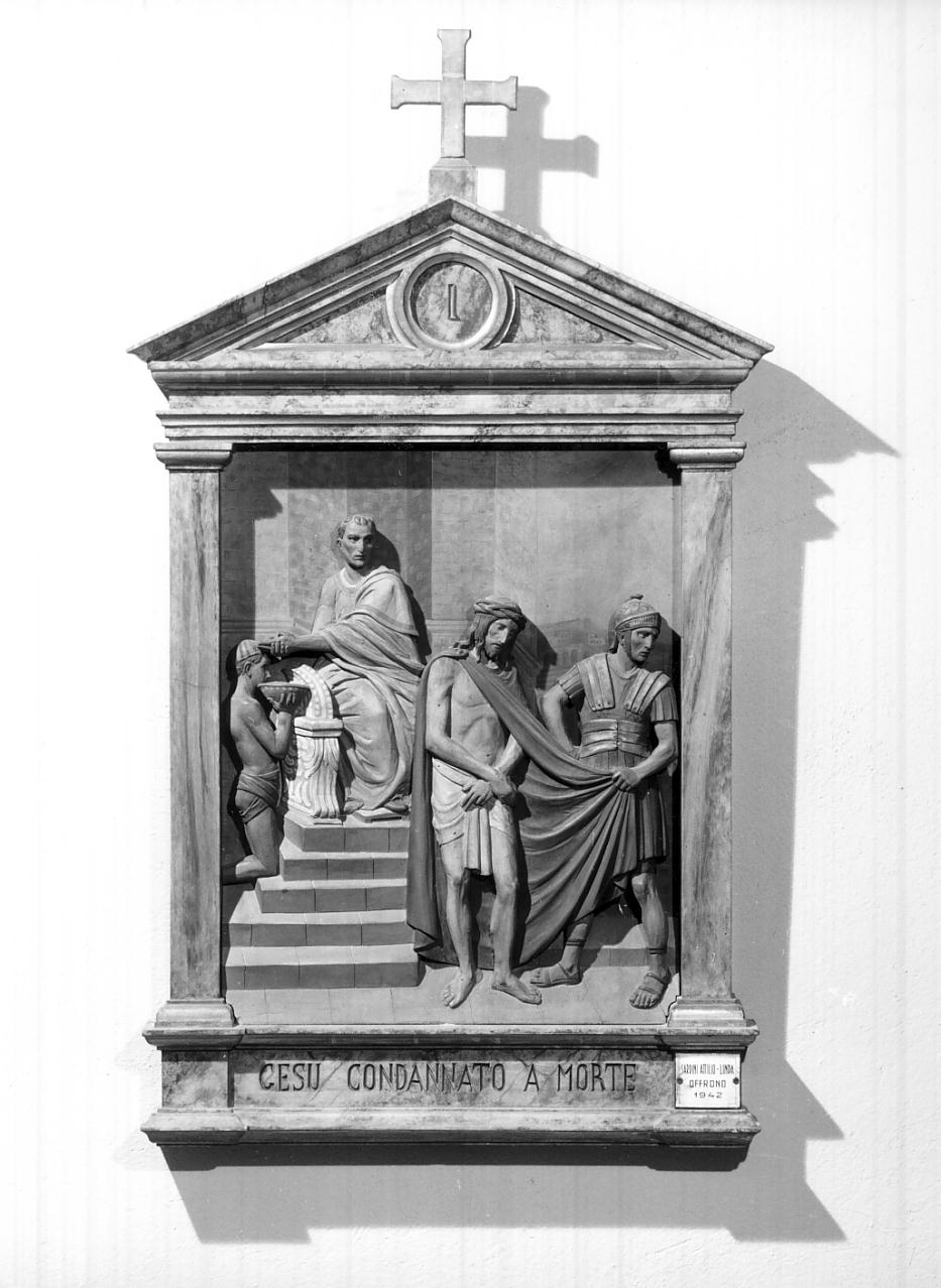 stazioni della via crucis (Via Crucis, ciclo) - ambito lombardo (sec. XX)