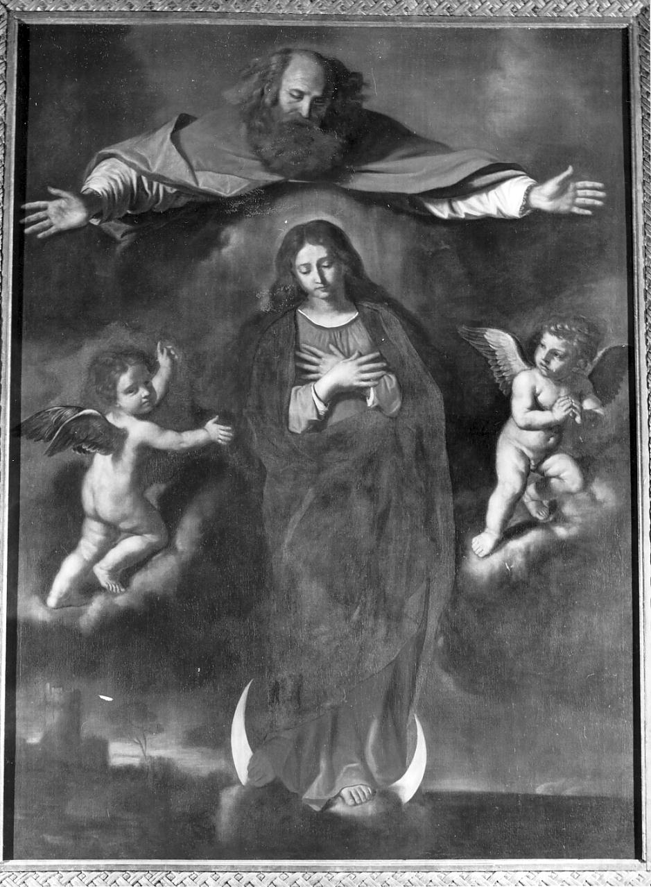 Immacolata Concezione e Dio Padre (dipinto, elemento d'insieme) di Barbieri Giovan Francesco detto Guercino (bottega) (seconda metà sec. XVII)