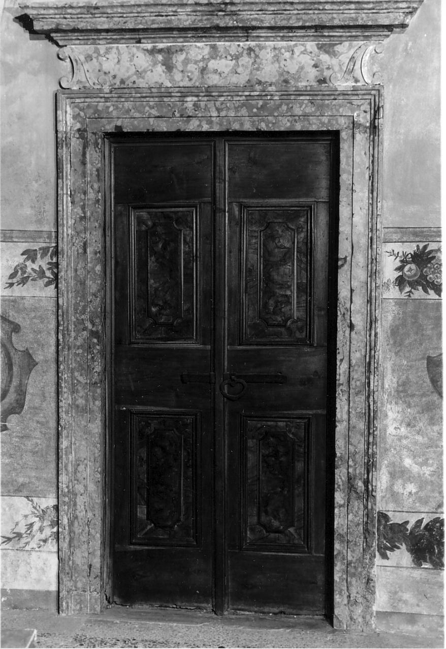 mostra di porta, elemento d'insieme - ambito bresciano (seconda metà sec. XVIII)