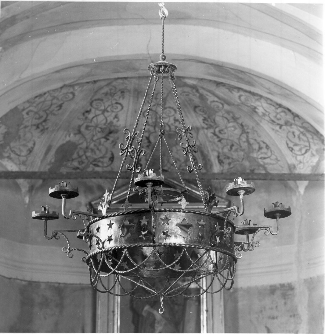 lampadario, opera isolata di Bellomi Giuseppe (fine/inizio secc. XIX/ XX)