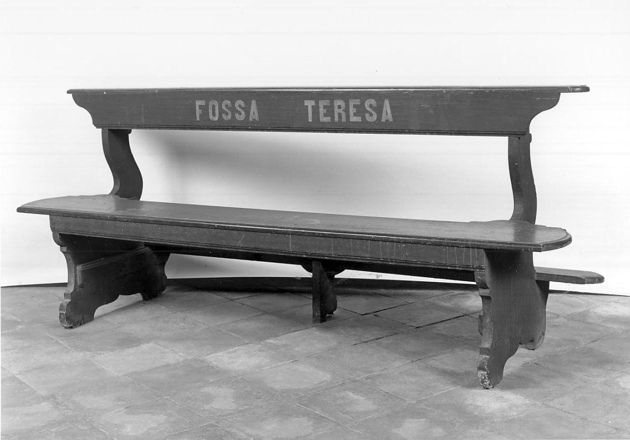 banco da chiesa, serie - ambito cremonese (prima metà sec. XIX)