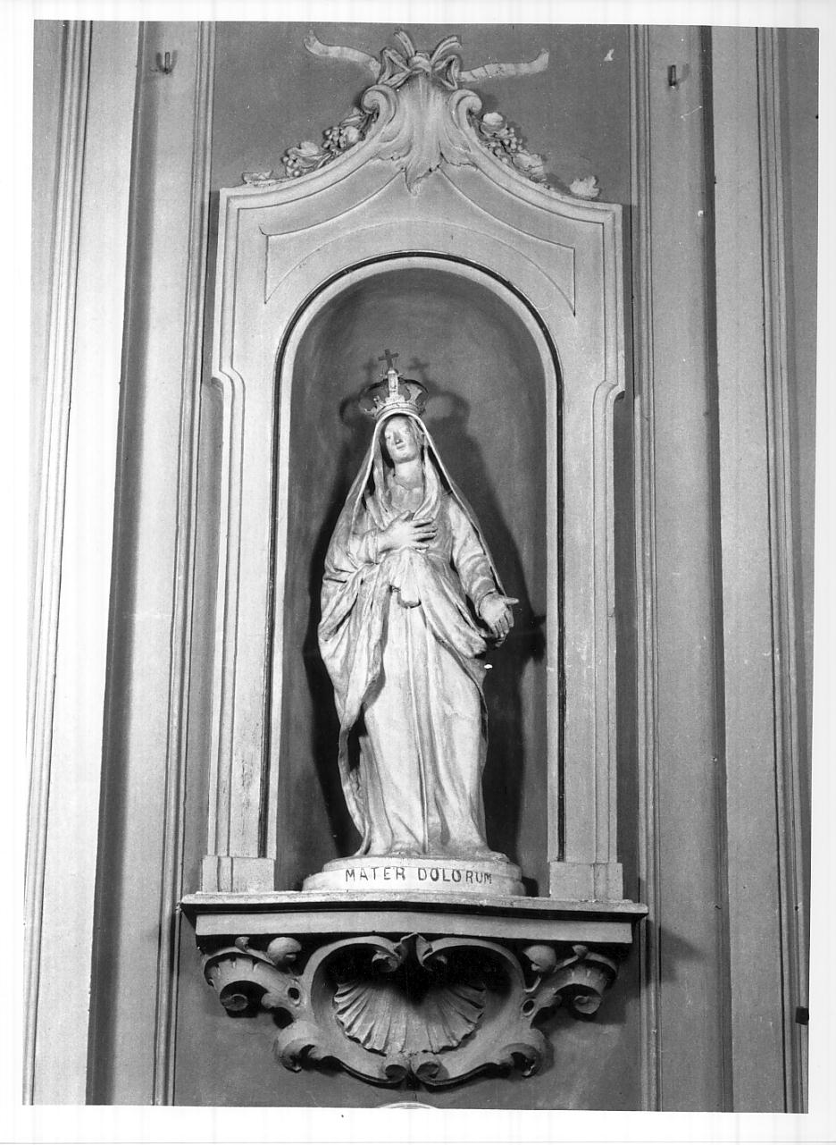 Motivi decorativi geometrici / conchiglia / nastri / volute / frutta (?) (mostra di nicchia, opera isolata) di Terzani Davide, Rocca Bortolo (sec. XVIII)
