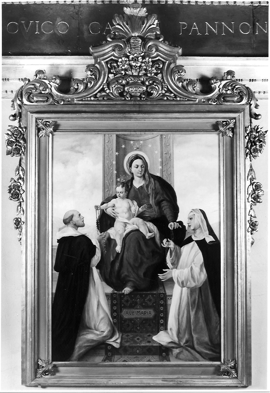 Madonna con Bambino e Santi (dipinto, opera isolata) di Sala Angelo (sec. XX)