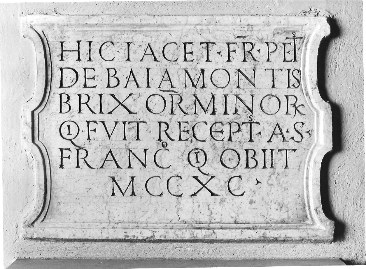 iscrizione (lapide tombale, opera isolata) - ambito bresciano (sec. XVI)