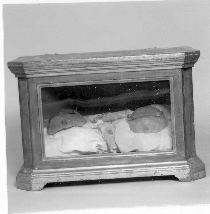 reliquiario a teca - a cassetta, opera isolata - ambito bresciano (sec. XVIII)