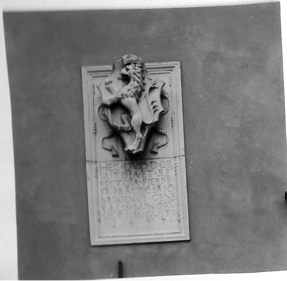 stemma di Generale Sanson (decorazione plastico-architettonica, opera isolata) - ambito bresciano (sec. XV)
