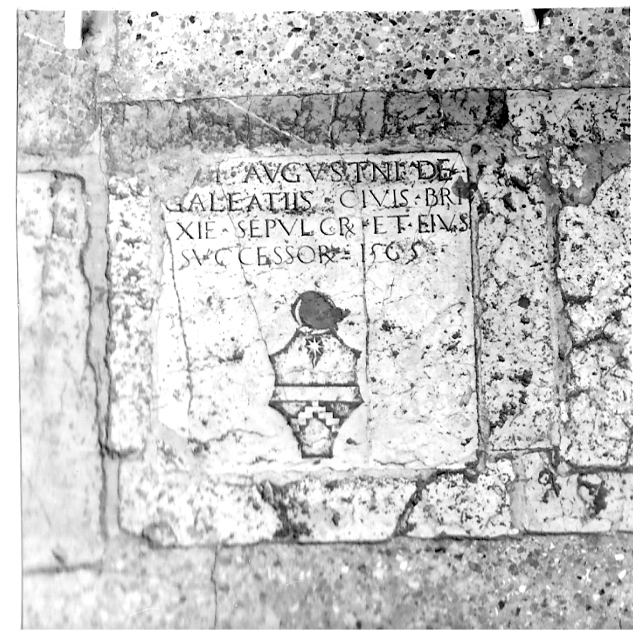 lastra di Augustino de Galeatiis (lastra tombale, opera isolata) - ambito bresciano (sec. XVI)