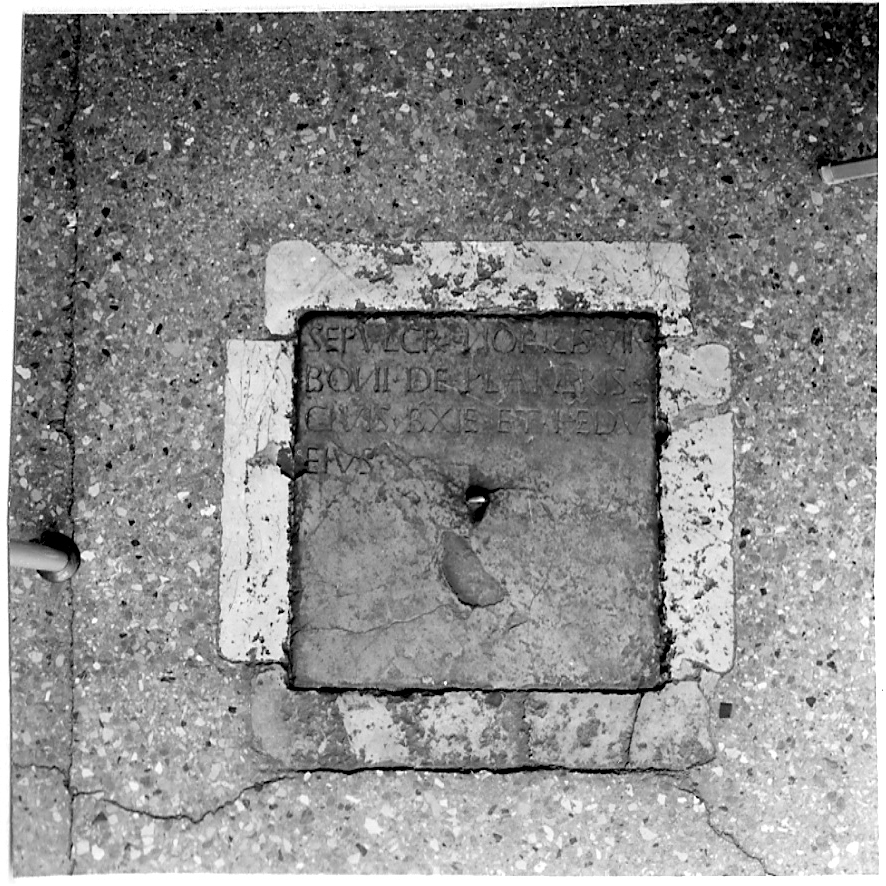 lastra di Augustino de Boni de Planeris (lastra tombale, opera isolata) - ambito bresciano (sec. XVI)