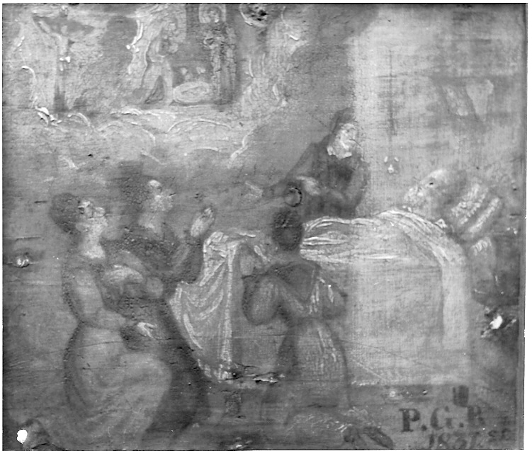 guarigione di una malata (ex voto, opera isolata) - ambito bresciano (sec. XIX)