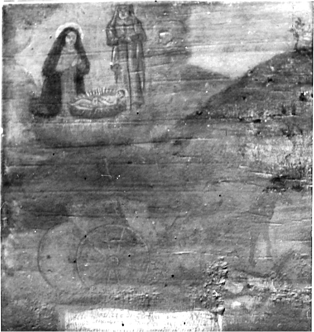 uomo salvato da un incidente con la carrozza (ex voto, opera isolata) - ambito bresciano (sec. XIX)